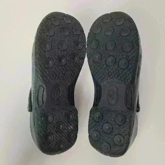 Anywear slip resistant comfy work clogs black Sz10 - Picture 7 of 9